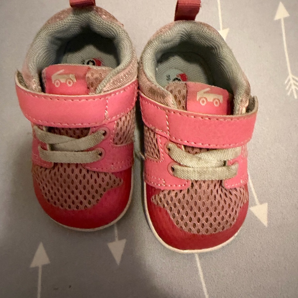 See Kai Run Toddler Pink Mesh Velcro Sneakers